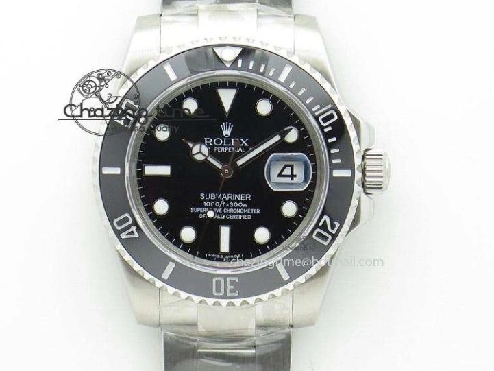 40mm 5GF Best Green Dial White Edition Submariner Strap White Ceramic Rubber SA3135 on 0209